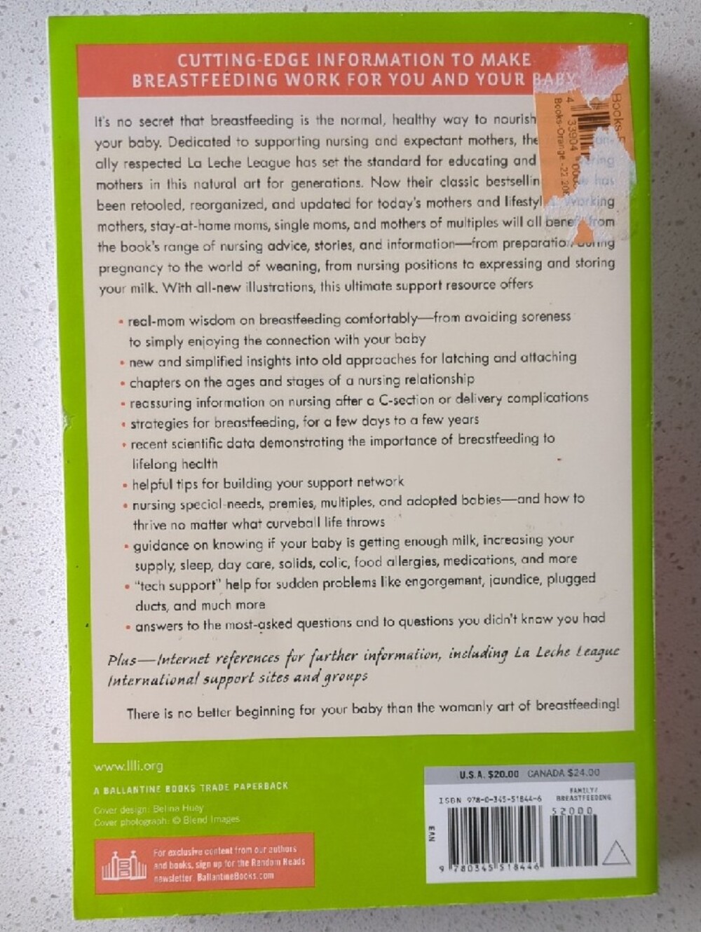 La Leche League International — The Womanly Art of Breastfeeding (Green & White) - Picture 2 of 9